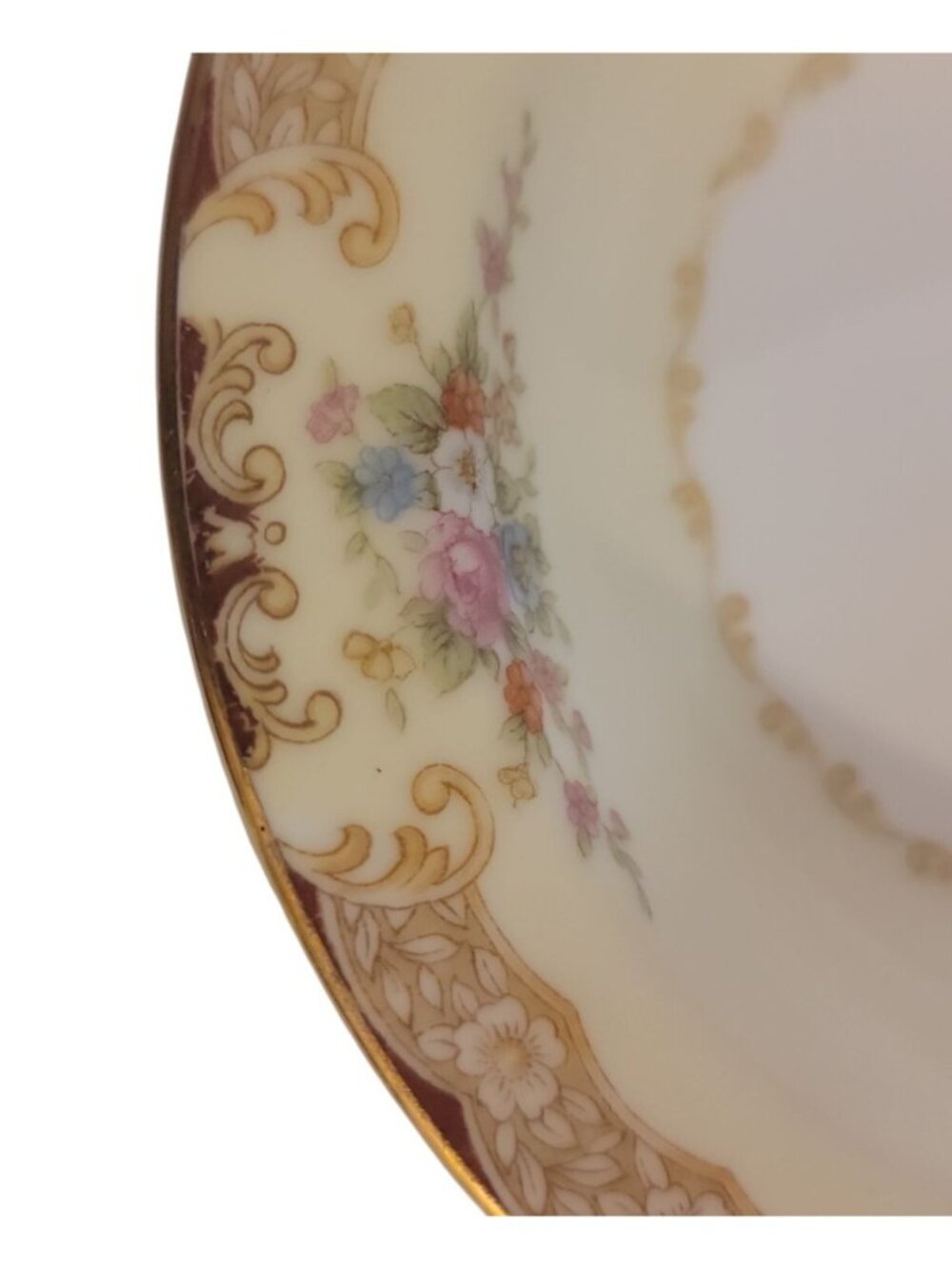Noritake N30 Fruit Bowl Occupied Japan 1947 Vtg Rare Ivory White Floral 5.5" - Picture 12 of 12